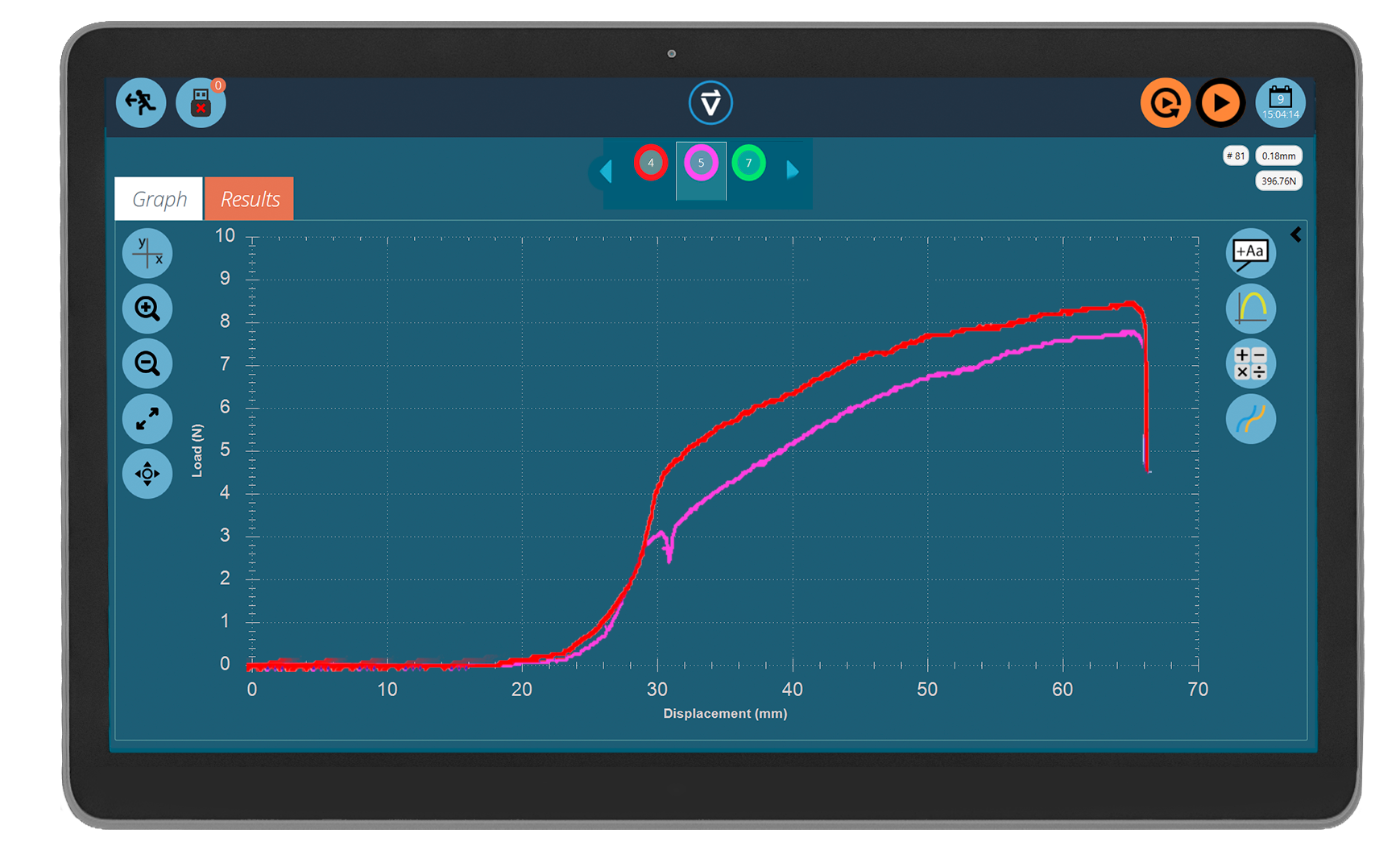 VectorPro software features in-built calculations to return texture attributes from measured data